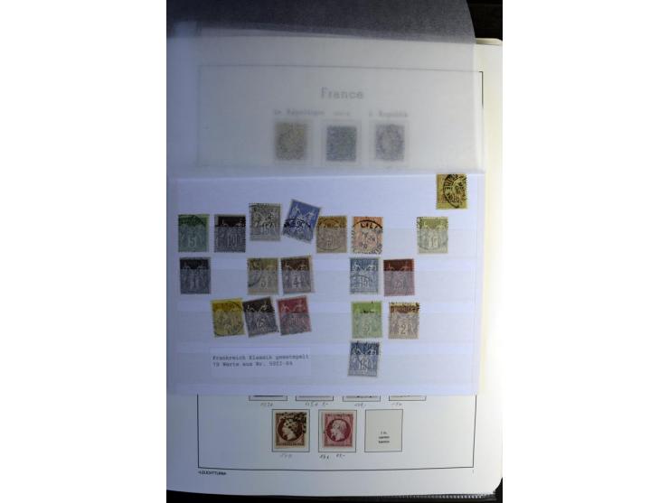 1849/2008, gestempelte, sehr reichhaltige Sammlung mit u.a. Mi.-Nr. 128-35, 239 auf Brief, Bl.1-3, Porto, Markenheftchen etc.