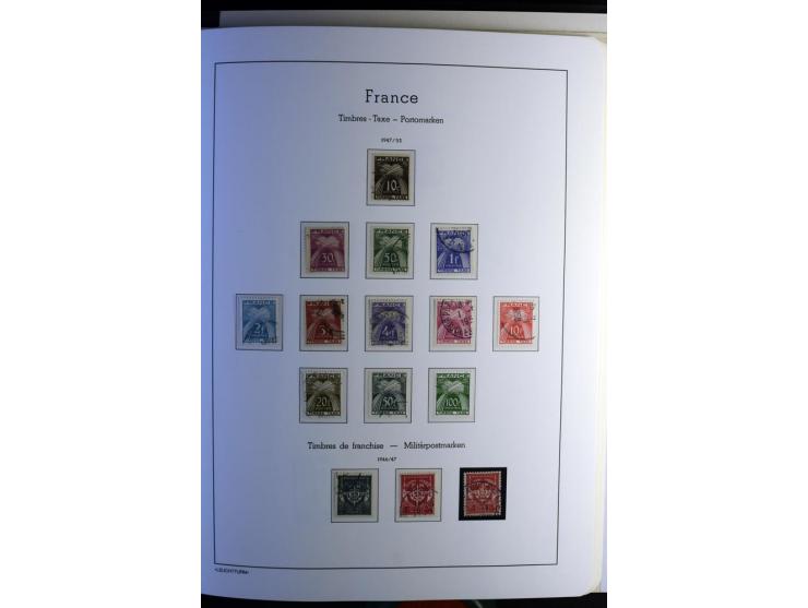 1849/2008, gestempelte, sehr reichhaltige Sammlung mit u.a. Mi.-Nr. 128-35, 239 auf Brief, Bl.1-3, Porto, Markenheftchen etc.