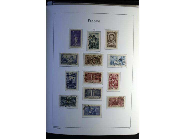 1849/2008, gestempelte, sehr reichhaltige Sammlung mit u.a. Mi.-Nr. 128-35, 239 auf Brief, Bl.1-3, Porto, Markenheftchen etc.
