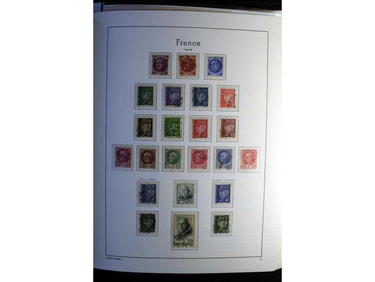 1849/2008, gestempelte, sehr reichhaltige Sammlung mit u.a. Mi.-Nr. 128-35, 239 auf Brief, Bl.1-3, Porto, Markenheftchen etc.