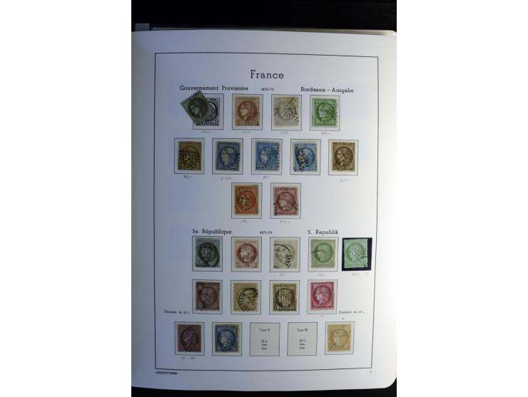 1849/2008, gestempelte, sehr reichhaltige Sammlung mit u.a. Mi.-Nr. 128-35, 239 auf Brief, Bl.1-3, Porto, Markenheftchen etc.