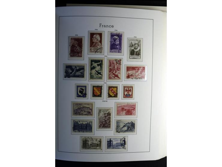 1849/2008, gestempelte, sehr reichhaltige Sammlung mit u.a. Mi.-Nr. 128-35, 239 auf Brief, Bl.1-3, Porto, Markenheftchen etc.
