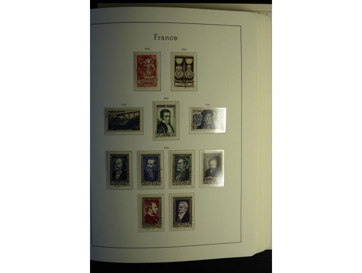 1849/2008, gestempelte, sehr reichhaltige Sammlung mit u.a. Mi.-Nr. 128-35, 239 auf Brief, Bl.1-3, Porto, Markenheftchen etc.