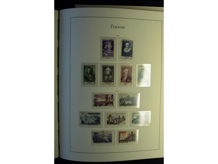 1849/2008, gestempelte, sehr reichhaltige Sammlung mit u.a. Mi.-Nr. 128-35, 239 auf Brief, Bl.1-3, Porto, Markenheftchen etc.