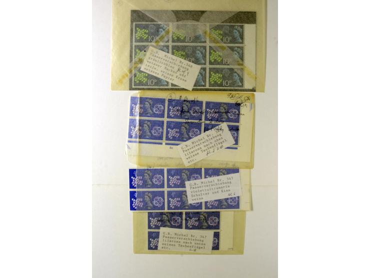 1961, CEPT, insgesamt 57 postfrische Werte mit Passerverschiebung, fast alle in Einheiten
