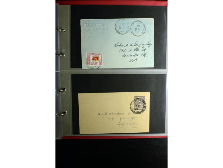 1855/1955 (ca.), interessanter Bestand von überschlägig 8-900 Briefen und Karten, dabei viel interessantes Material, Ganzsach