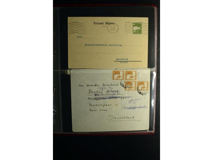 1855/1955 (ca.), interessanter Bestand von überschlägig 8-900 Briefen und Karten, dabei viel interessantes Material, Ganzsach