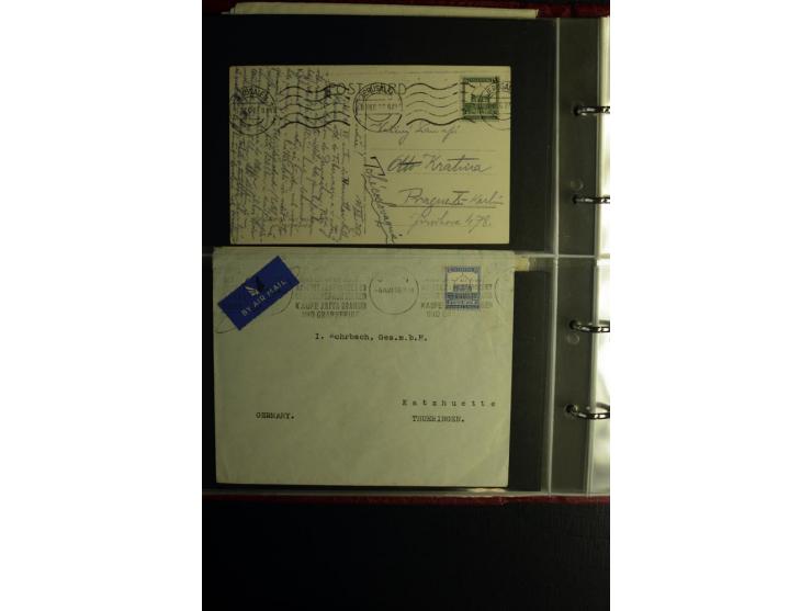 1855/1955 (ca.), interessanter Bestand von überschlägig 8-900 Briefen und Karten, dabei viel interessantes Material, Ganzsach