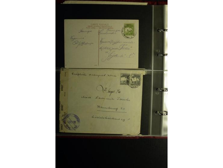 1855/1955 (ca.), interessanter Bestand von überschlägig 8-900 Briefen und Karten, dabei viel interessantes Material, Ganzsach