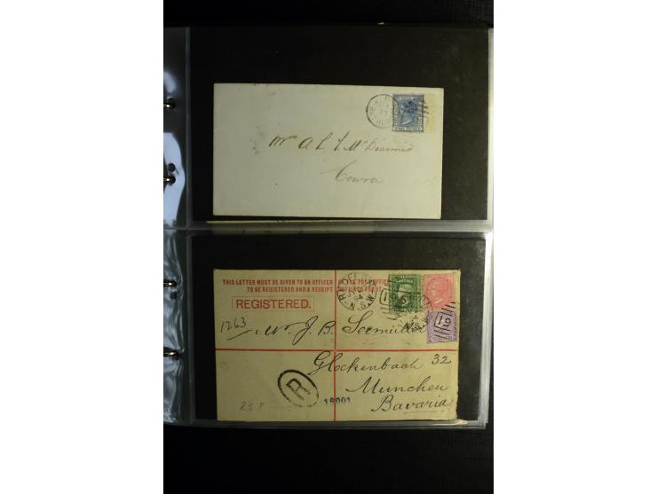 1855/1955 (ca.), interessanter Bestand von überschlägig 8-900 Briefen und Karten, dabei viel interessantes Material, Ganzsach