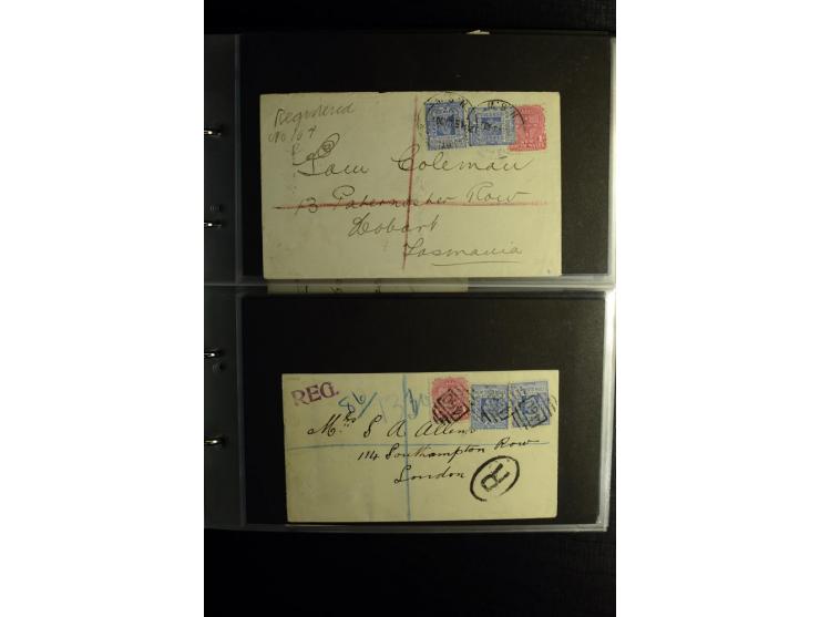 1855/1955 (ca.), interessanter Bestand von überschlägig 8-900 Briefen und Karten, dabei viel interessantes Material, Ganzsach