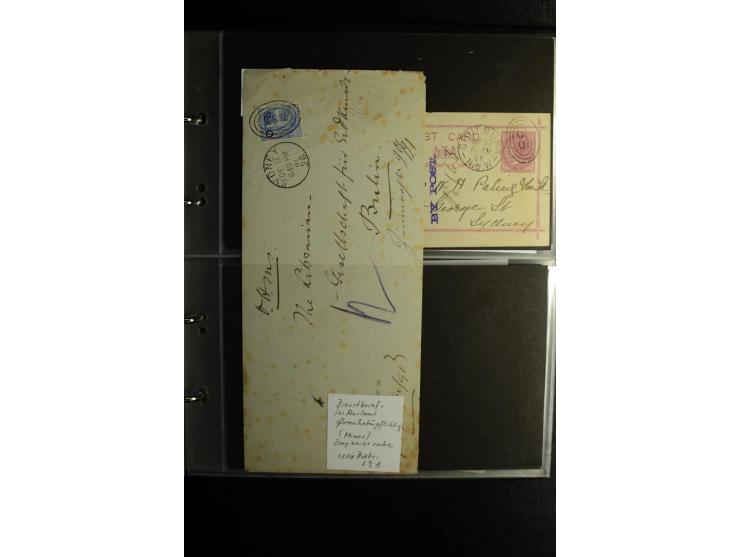 1855/1955 (ca.), interessanter Bestand von überschlägig 8-900 Briefen und Karten, dabei viel interessantes Material, Ganzsach