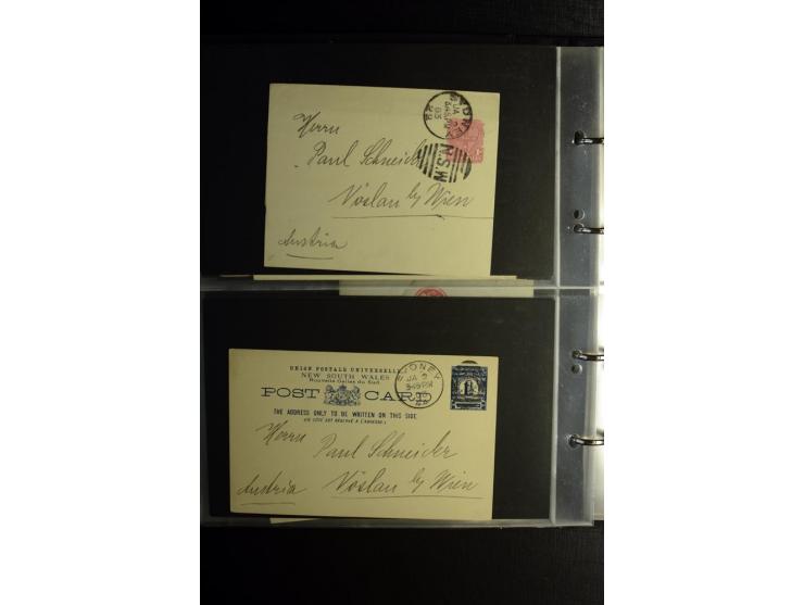 1855/1955 (ca.), interessanter Bestand von überschlägig 8-900 Briefen und Karten, dabei viel interessantes Material, Ganzsach