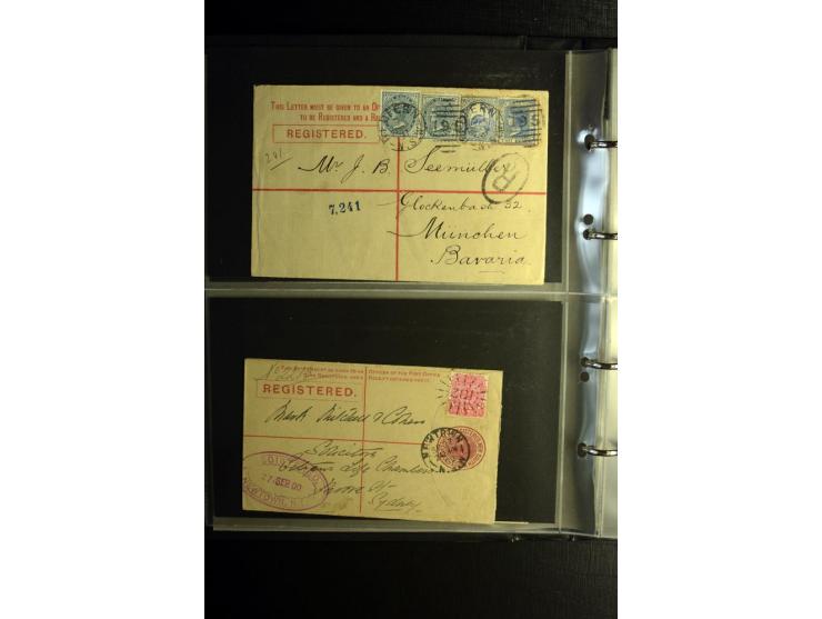 1855/1955 (ca.), interessanter Bestand von überschlägig 8-900 Briefen und Karten, dabei viel interessantes Material, Ganzsach