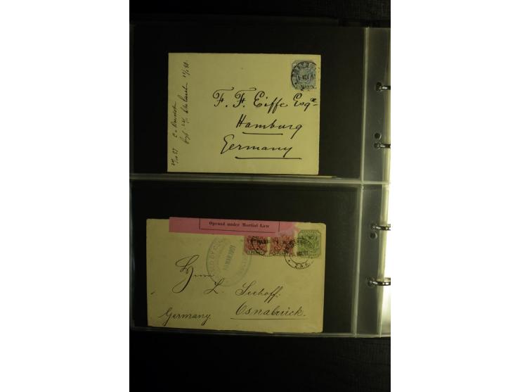 1855/1955 (ca.), interessanter Bestand von überschlägig 8-900 Briefen und Karten, dabei viel interessantes Material, Ganzsach