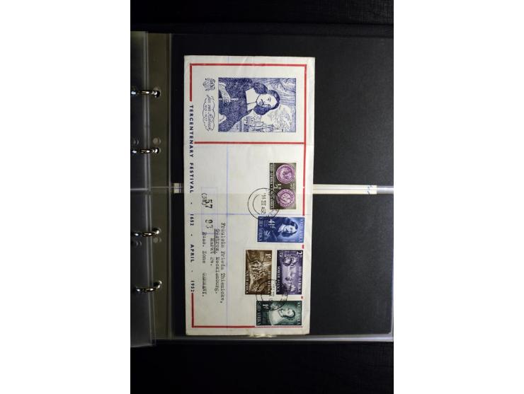 1855/1955 (ca.), interessanter Bestand von überschlägig 8-900 Briefen und Karten, dabei viel interessantes Material, Ganzsach