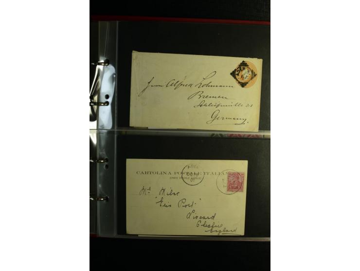 1855/1955 (ca.), interessanter Bestand von überschlägig 8-900 Briefen und Karten, dabei viel interessantes Material, Ganzsach