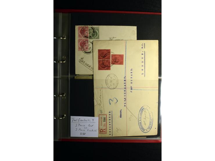 1855/1955 (ca.), interessanter Bestand von überschlägig 8-900 Briefen und Karten, dabei viel interessantes Material, Ganzsach