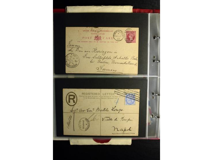 1855/1955 (ca.), interessanter Bestand von überschlägig 8-900 Briefen und Karten, dabei viel interessantes Material, Ganzsach