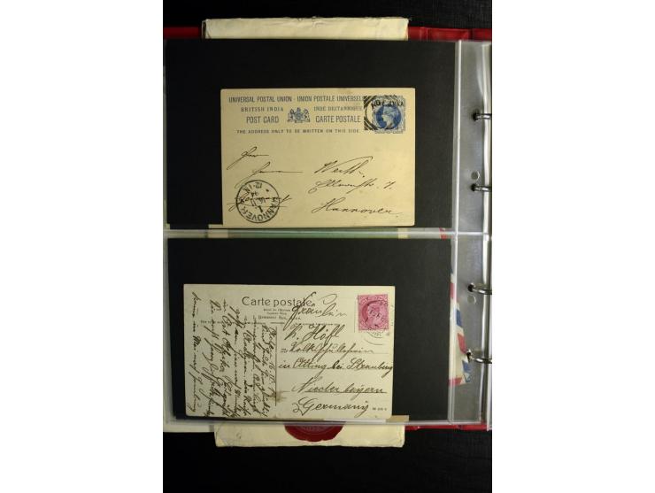 1855/1955 (ca.), interessanter Bestand von überschlägig 8-900 Briefen und Karten, dabei viel interessantes Material, Ganzsach