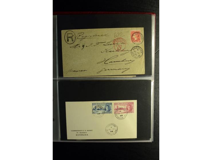 1855/1955 (ca.), interessanter Bestand von überschlägig 8-900 Briefen und Karten, dabei viel interessantes Material, Ganzsach