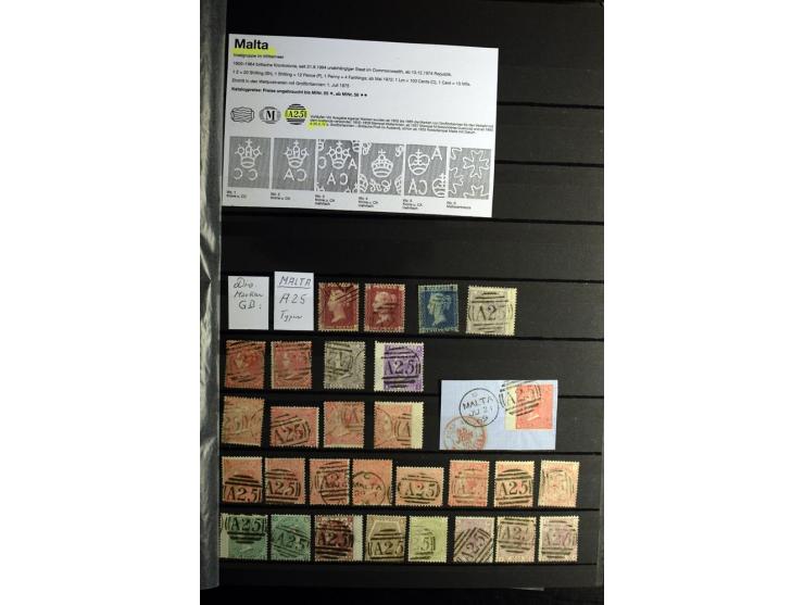 1850/1950, sehr schöne ungebrauchte und gestempelte Sammlung Gibraltar, Ionische Inseln, Malta und Zypern, dabei viele besser