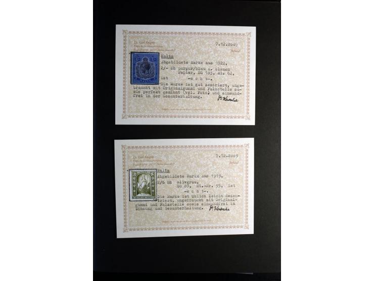 1850/1950, sehr schöne ungebrauchte und gestempelte Sammlung Gibraltar, Ionische Inseln, Malta und Zypern, dabei viele besser