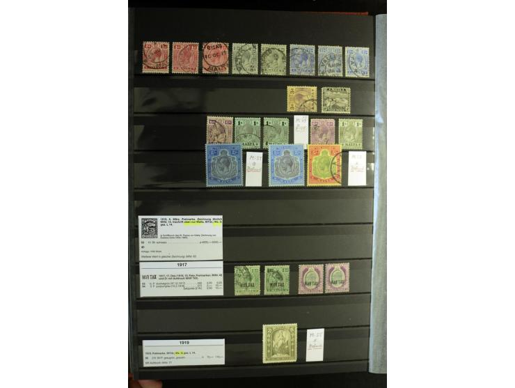 1850/1950, sehr schöne ungebrauchte und gestempelte Sammlung Gibraltar, Ionische Inseln, Malta und Zypern, dabei viele besser