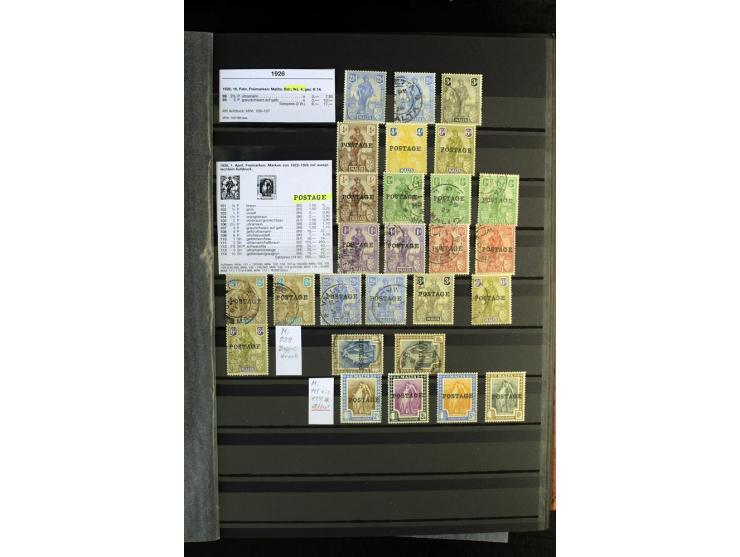 1850/1950, sehr schöne ungebrauchte und gestempelte Sammlung Gibraltar, Ionische Inseln, Malta und Zypern, dabei viele besser