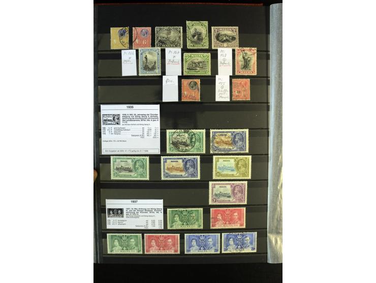 1850/1950, sehr schöne ungebrauchte und gestempelte Sammlung Gibraltar, Ionische Inseln, Malta und Zypern, dabei viele besser
