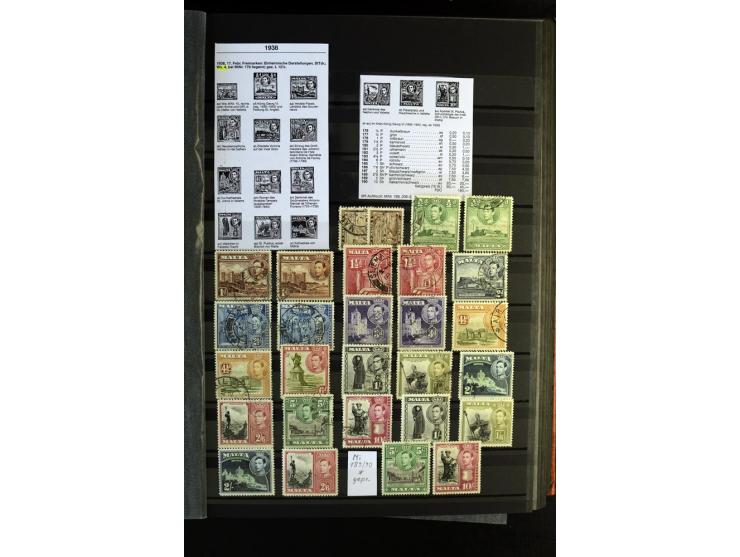 1850/1950, sehr schöne ungebrauchte und gestempelte Sammlung Gibraltar, Ionische Inseln, Malta und Zypern, dabei viele besser