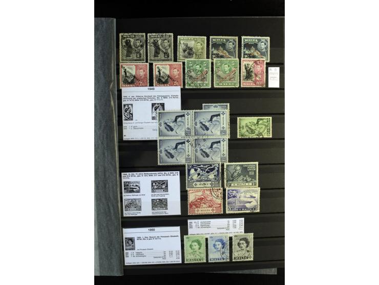 1850/1950, sehr schöne ungebrauchte und gestempelte Sammlung Gibraltar, Ionische Inseln, Malta und Zypern, dabei viele besser