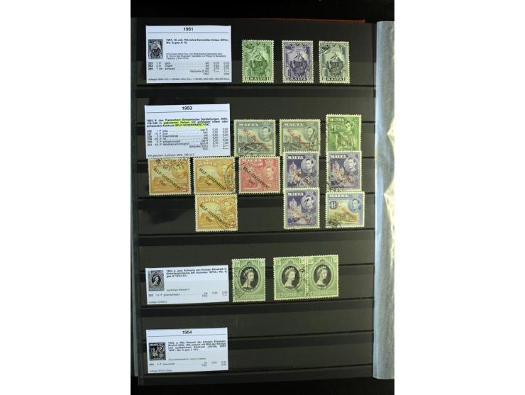 1850/1950, sehr schöne ungebrauchte und gestempelte Sammlung Gibraltar, Ionische Inseln, Malta und Zypern, dabei viele besser
