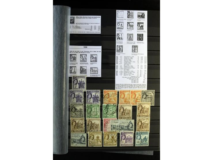 1850/1950, sehr schöne ungebrauchte und gestempelte Sammlung Gibraltar, Ionische Inseln, Malta und Zypern, dabei viele besser