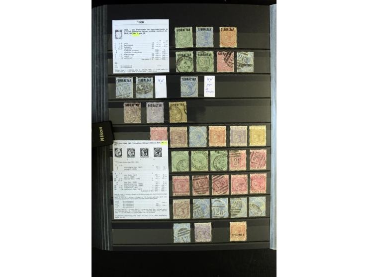 1850/1950, sehr schöne ungebrauchte und gestempelte Sammlung Gibraltar, Ionische Inseln, Malta und Zypern, dabei viele besser