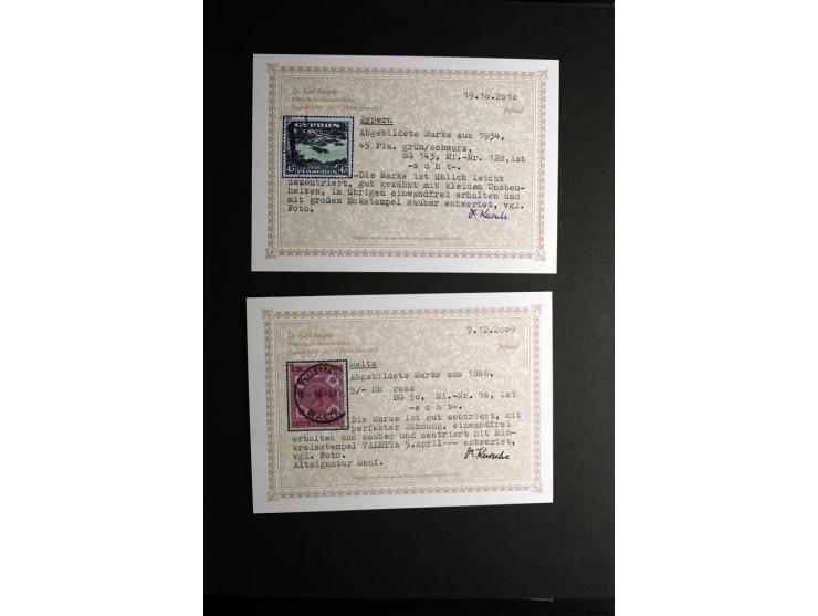 1850/1950, sehr schöne ungebrauchte und gestempelte Sammlung Gibraltar, Ionische Inseln, Malta und Zypern, dabei viele besser