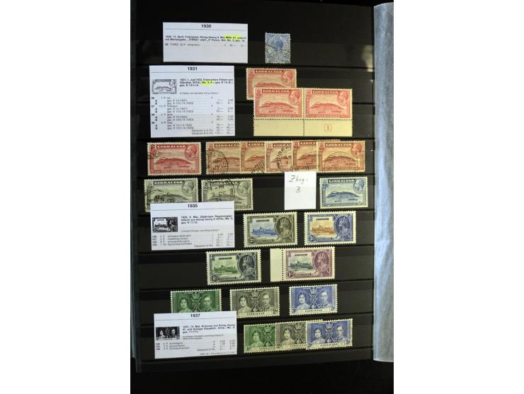 1850/1950, sehr schöne ungebrauchte und gestempelte Sammlung Gibraltar, Ionische Inseln, Malta und Zypern, dabei viele besser