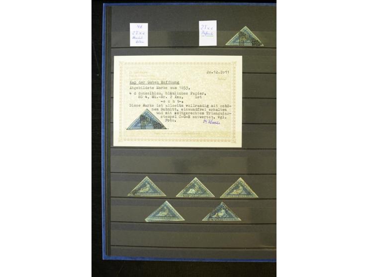 1853/1953, sehr schöne ungebrauchte und gestempelte Sammlung mit Schwerpunkt Kap der guten Hoffnung mit über 100 Dreieckswert