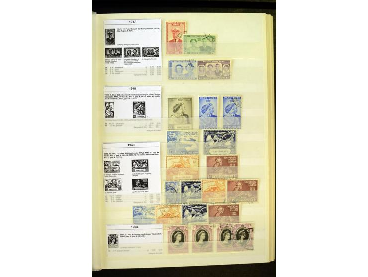 1853/1953, sehr schöne ungebrauchte und gestempelte Sammlung mit Schwerpunkt Kap der guten Hoffnung mit über 100 Dreieckswert