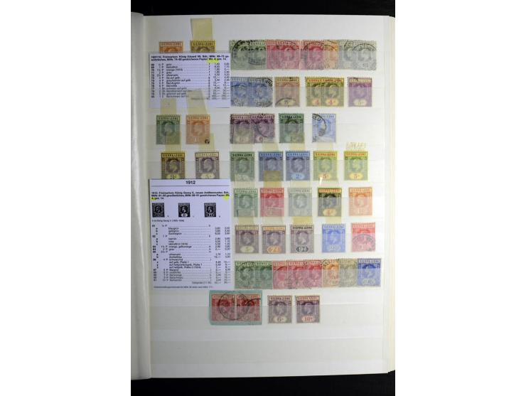 1869/1946, sehr schöne ungebrauchte und gestempelte Sammlung, dabei Gambia Mi.-Nr. 2, 4 und 5Y gestempelt, außerdem  Mi.-Nr. 