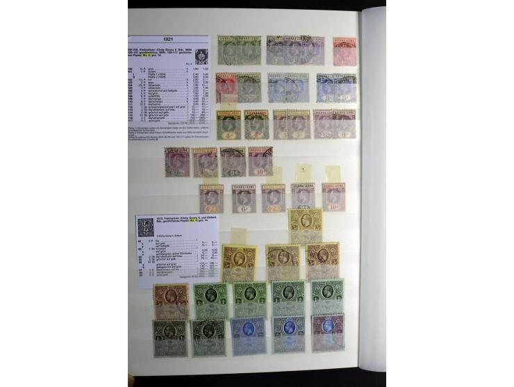 1869/1946, sehr schöne ungebrauchte und gestempelte Sammlung, dabei Gambia Mi.-Nr. 2, 4 und 5Y gestempelt, außerdem  Mi.-Nr. 