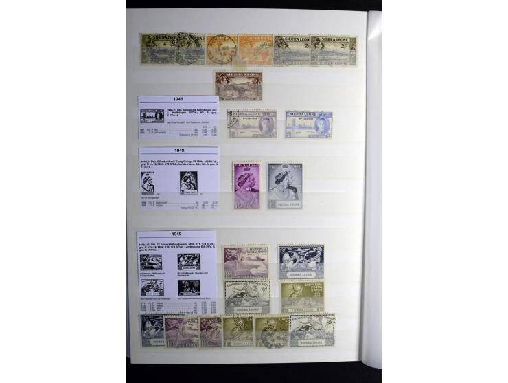 1869/1946, sehr schöne ungebrauchte und gestempelte Sammlung, dabei Gambia Mi.-Nr. 2, 4 und 5Y gestempelt, außerdem  Mi.-Nr. 