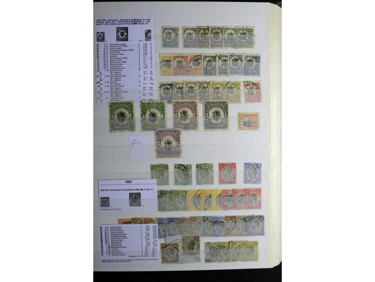 1869/1946, sehr schöne ungebrauchte und gestempelte Sammlung, dabei Gambia Mi.-Nr. 2, 4 und 5Y gestempelt, außerdem  Mi.-Nr. 
