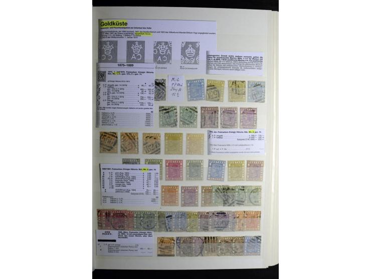 1869/1946, sehr schöne ungebrauchte und gestempelte Sammlung, dabei Gambia Mi.-Nr. 2, 4 und 5Y gestempelt, außerdem  Mi.-Nr. 
