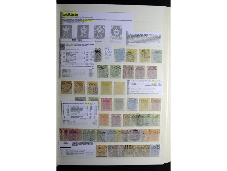1869/1946, sehr schöne ungebrauchte und gestempelte Sammlung, dabei Gambia Mi.-Nr. 2, 4 und 5Y gestempelt, außerdem  Mi.-Nr. 