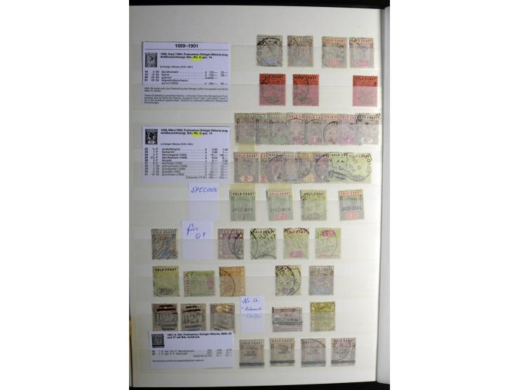 1869/1946, sehr schöne ungebrauchte und gestempelte Sammlung, dabei Gambia Mi.-Nr. 2, 4 und 5Y gestempelt, außerdem  Mi.-Nr. 