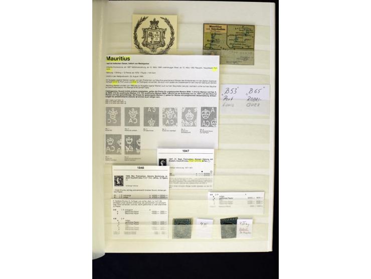 1848/1961, schöne ungebrauchte und gestempelte Sammlung mit gutem Teil Mauritius, dabei u.a. Mi.-Nr. 3IV, 3V, 4III, 4IV, 5I, 