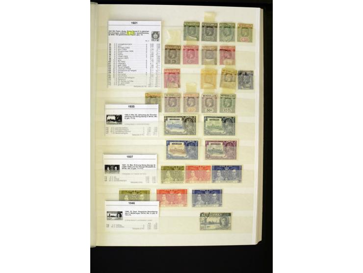 1848/1961, schöne ungebrauchte und gestempelte Sammlung mit gutem Teil Mauritius, dabei u.a. Mi.-Nr. 3IV, 3V, 4III, 4IV, 5I, 