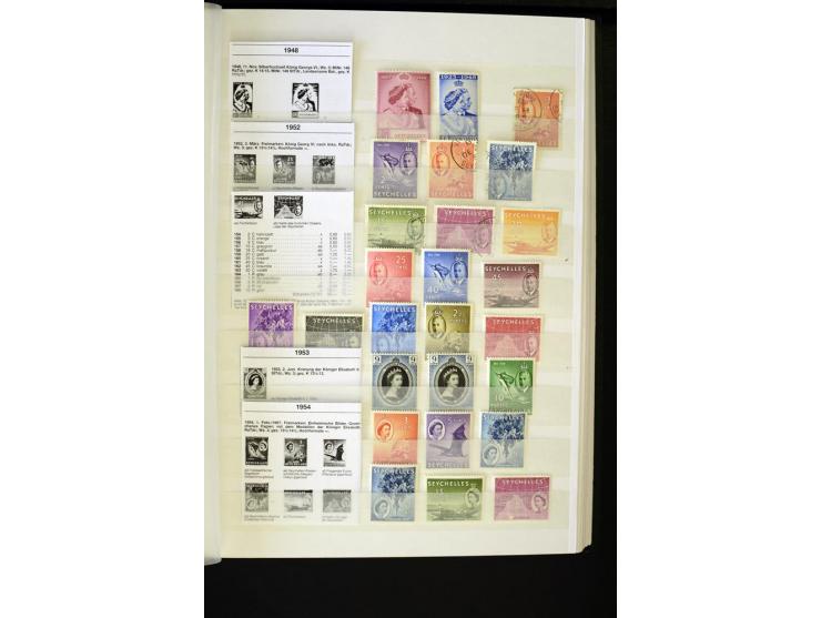 1848/1961, schöne ungebrauchte und gestempelte Sammlung mit gutem Teil Mauritius, dabei u.a. Mi.-Nr. 3IV, 3V, 4III, 4IV, 5I, 