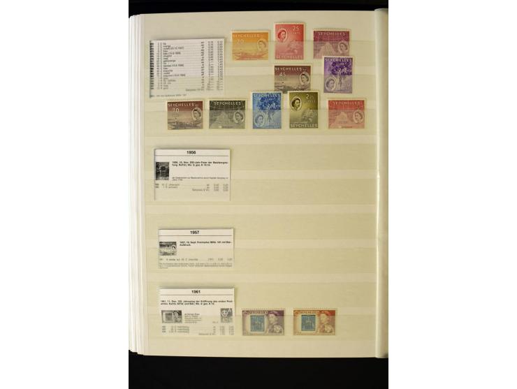 1848/1961, schöne ungebrauchte und gestempelte Sammlung mit gutem Teil Mauritius, dabei u.a. Mi.-Nr. 3IV, 3V, 4III, 4IV, 5I, 